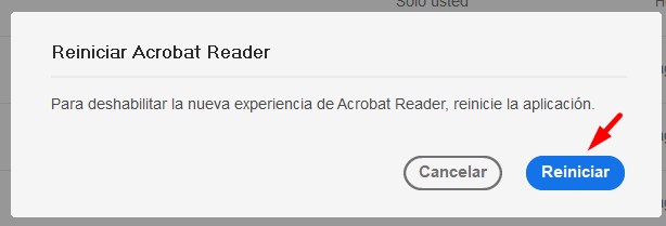 Adobe Acrobar reiniciar